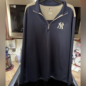 Yankeees Genuine Merchandise Navy and Grey Performance Jacket